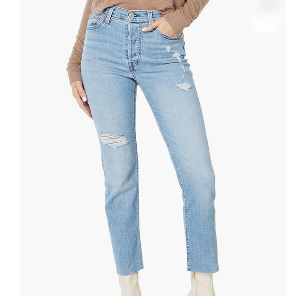 Levi's Denim - Levis wedgie straight high rise stretch distressed size 2 stretch new with tags